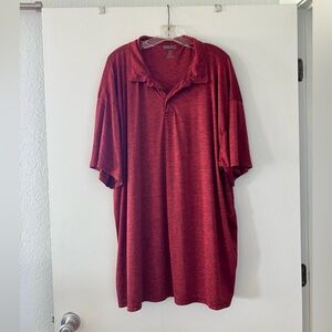 Men's 5XL Rich Red Dri Fit Polo Shirt